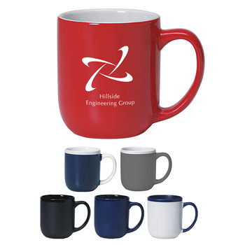 17 oz Ceramic Mug with Matte Finish Outside and Shiny Inside