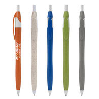Renewable And Sustainable Wheat Straw Plastic Pen with White Trim