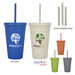 16 oz Renewable And Sustainable Wheat Straw Plastic Travel Tumbler