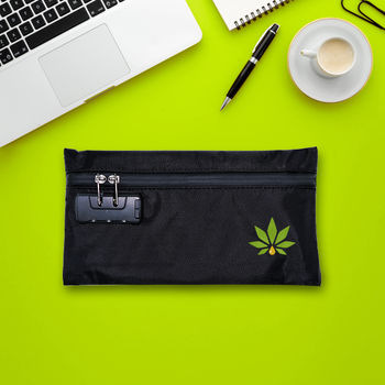 Smell-Proof Stash Bag with Combination Lock (Cannabis)