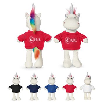 8.5" Plush Unicorn with T-Shirt