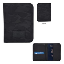Subtle Camouflage Passport Holder with Decorated Patch