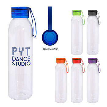 23 oz Dishwasher-Safe Water Bottle with Silicone Carry Strap