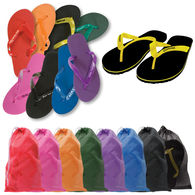 Basic Flip Flop Sandal with Single Layer Sole  Strap Imprint