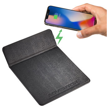 8.5" x 11.5" Wireless Charging Mouse Pad with Phone Stand