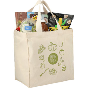 12.5" x 13" 8 oz Cotton Grocery Tote