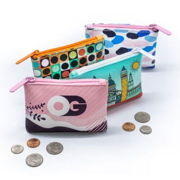 5" x 3.5" Vegan Leather Small Tech Pouch with Full Color Printing