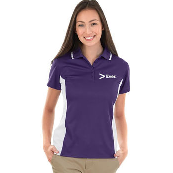 Charles River&reg; Ladies' Color Blocked Moisture-Wicking Polo 