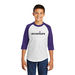 3/4 Sleeve Youth Raglan Baseball Jersey