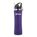 26 oz. Satin Finish Stainless Steel Water Bottle with Push-Up Spout and Straw 