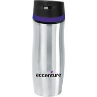 14 oz Stainless Steel Vacuum Tumbler with Stainless Steel Liner with Optional Raised Full Color Printing