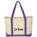 14" x 24" 24 oz Cotton World's Toughest Boat Tote with ZIPPERED Top and 30" Handles