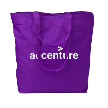 16" x 17.5" Eco-Friendly Zippered Tote Bag Made from 50% Post-Consumer Recycled Materials