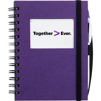 5" x 7" Spiral Journal with Rectangle Die-Cut Cover and Full Color Insert Page
