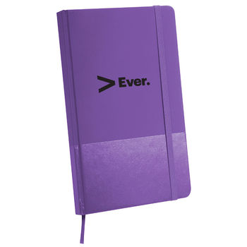 8.5" x 5" Bound Hardcover Journal with Shiny UV Coating Accent