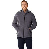 MEN'S Waterproof and Breathable Soft Shell Hooded Jacket with Graphic Camo Pattern Interior