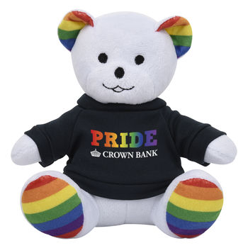 6" Plush Rainbow Teddy Bear with T-Shirt