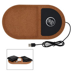 Cork Wireless Charging Desktop Organizer