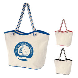 8 oz Laminated Cotton Tote Bag with 22" Rope Handles