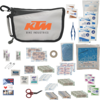 Essential First Aid Safety Kit with Bandages, Disinfectants, First Aid Guide and More