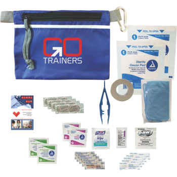 Grab-N-Go First Aid Safety Kit with Bandages, Antisepctics, Ointment, First Aid Guide and More