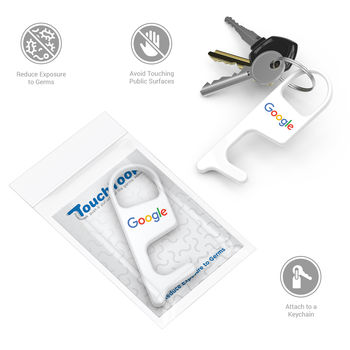 Touch-Free ABS PLASTIC Tool Allows you to Open Doors and Press Buttons - Full Color Imprint