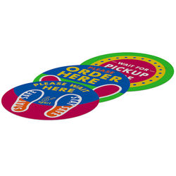 OUTDOORS 12" Round Non-Slip Custom Imprint Floor Graphics - Set of 3