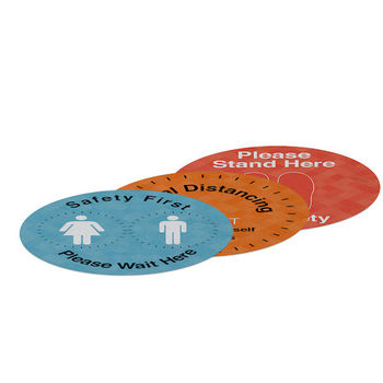 12" Round Non-Slip Custom Imprint Floor Graphics - Set of 3