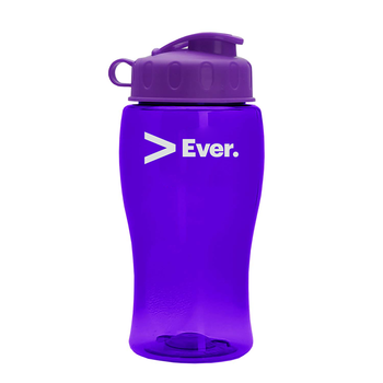 18 oz. Transparent Bottle with Flip Lid  (BPA-Free)