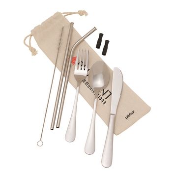 6-Piece Steel Straw & Utensil Set