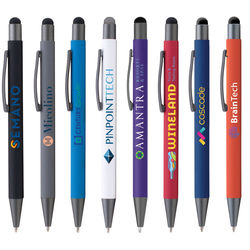 Quick Ship Softy Stylus Pen with Rubberized Finish and Full-Color Printing