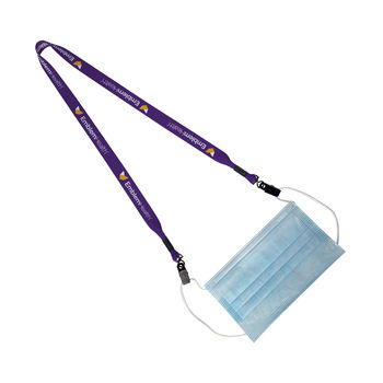 3/4" Mask Keeper Polyester Lanyard Strap with Full Color Printing
