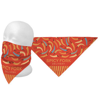 Soft Microfiber Triangle Half-Bandanna with Full Color Printing