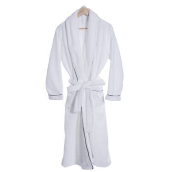 Luxurious Plush Robe With Colored Trim