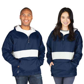 Charles River® Classic Nylon Pullover Jacket with Cotton Flannel Lining - STRIPE