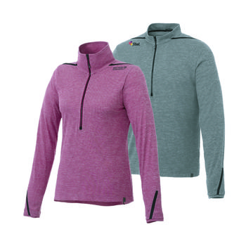 Zoom-Ready Quick Ship LADIES' 47% Recycled Poly Knit Half-Zip Pullover - 1% of Sales Donated to Eco Nonprofits