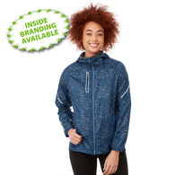 LADIES' Full-Zip Packable, Water Resistant Jacket with Reflective Graphic Pattern - BEST