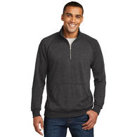 Adult Quarter Zip Lightweight Fleece Pullover with Kangaroo Pocket