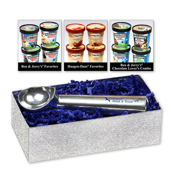 Ice Cream Scoop with Ben & Jerry's or Haagen-Dazs Gourmet Ice Cream Redemption Delivery By Mail