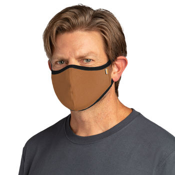 Carhartt&reg; 2-Ply Cotton Face Mask with Ear Loops, 1-color Imprint on Cheek