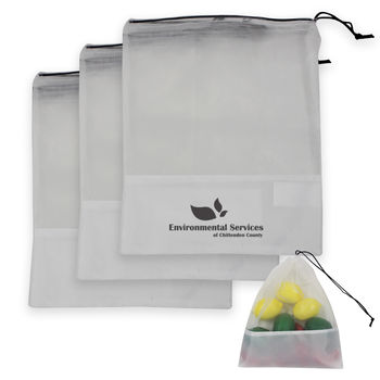 3-Piece Market Mesh Bag Set - 100% Recycled from Plastic Bottles!