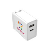 Fast-Charging Power Wall Adapter with Dual USB-A and Type C Outlets is Capable of Charging 2 Devices Simultaneously