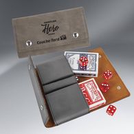 Leatherette Card And Dice Set - Low Minimum Order!