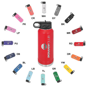 32 oz Stainless Steel Double-Wall Vacuum-Insulated Bottle With Flip Top And Straw - Low Minimum Order!