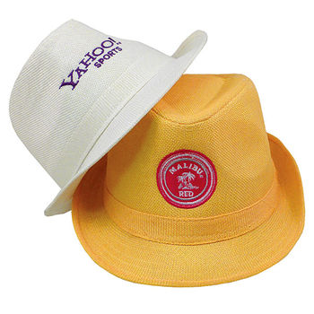 Adult Poly/Paper Blend Fashionable Fedora Hat with Soft, Comfortable Lining