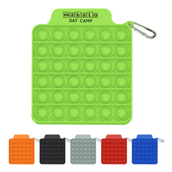 Push & Pop Square Stress Reliever/Sensory Toy on Carabiner