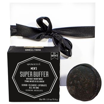 Men's Spa Gift Box Includes Super Buffer and Bath Bomb
