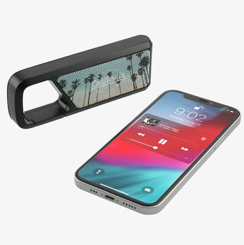 2W Bluetooth Speaker with Carabiner Clip for Convenient On-The-Go Listening