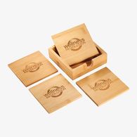 *NEW* 5-Piece Bamboo Coaster Set