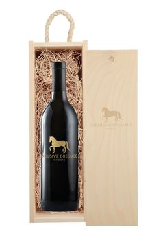 Wine in Custom Etched Bottle with Engraved Wooden Box